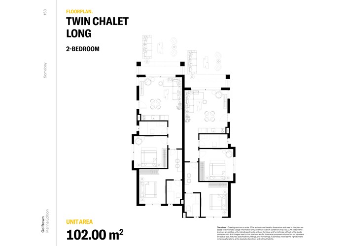 2 BR Twin chalet with shared pools - 9